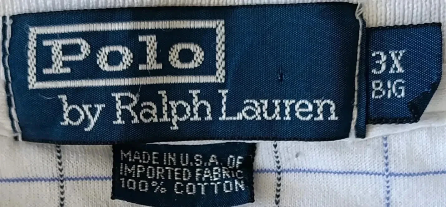 Polo Ralph Lauren Vintage wit met ruiten. Maat 3XB – photo 13